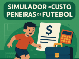 Calculadora de Custos para Peneiras de Futebol Calculadora de custos